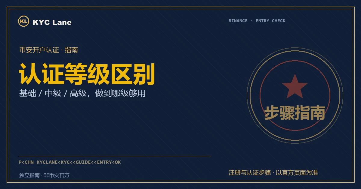 币安认证等级区别封面：核验印章逐级加盖
