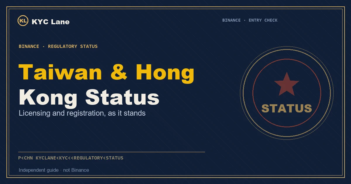 Binance in Taiwan and Hong Kong: licensing and registration status cover